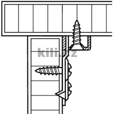 Spojovac� kov�n� pro postele, se zalomen�m d�lem k zav�en� a protikusem