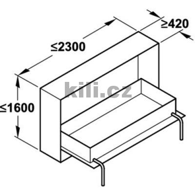 Postelov� sklopn� kov�n� pro p���nou mont�