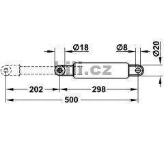 Plynov� vzp�ra Bettlift 900N -pro pod�lnou mont� - 1ks