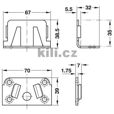 V�ce informac� o v�robku Postelov� kov�n�  pro upevn�n� centr�ln� p���n� ty�e