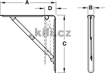 Konzola skl�p�c� 430x410 - 60kg