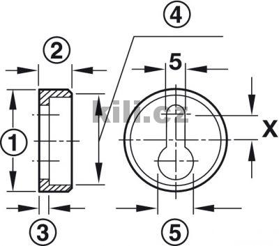 Z�v�sn� kov�n� pro mont� do otvoru, b�l� - plast