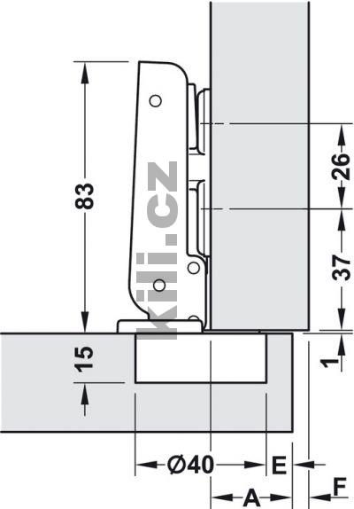 Stavebn� z�v�s, Pln� nalo�en� mont�, pro �irok� d�ev�n� dve�e do ���ky a� 900 mm