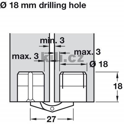 Z�v�s skryt� Zysa 24-32 mm, mosaz mat, 180�