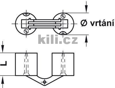 Z�v�s skryt� Zysa 14-40 mm, mosaz mat, 180�
