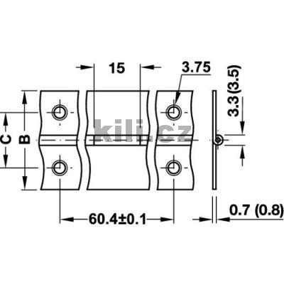 Klav�rov� z�v�s 32 mm / 3500 mm