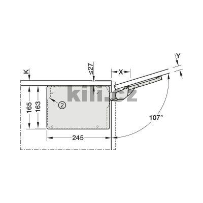 V�klop Hafele Free Slim flap 1.10 Push to open, �ern�
