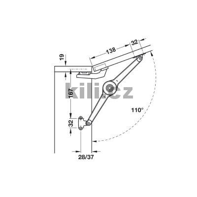 V�klopn� vzp�ra DUO Forte 28mm, �ern�