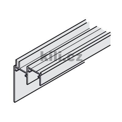Dvojit� vodic� kolejnice Slido F-Line32, spodn�, s panelem, k p�i�roubov�n�, hlin�k, st��brn� elox