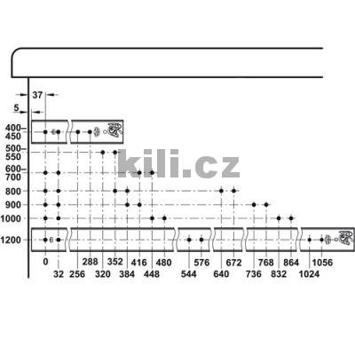 Kuli�kov� plnov�suv s aretac� 900 mm 230 kg, bo�n� mont�