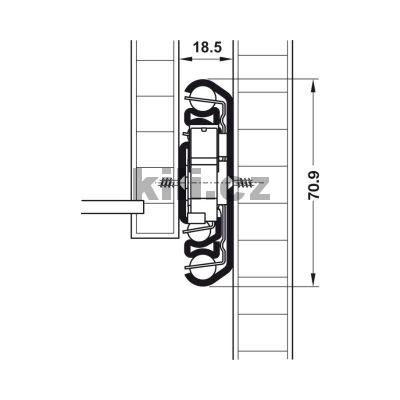 Kuli�kov� plnov�suv s dotahem 600 mm 230 kg, ocel, bo�n� mont�