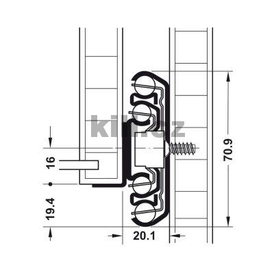 Kuli�kov� plnov�suv s dotahem 600 mm 230 kg, ocel, bo�n� mont�