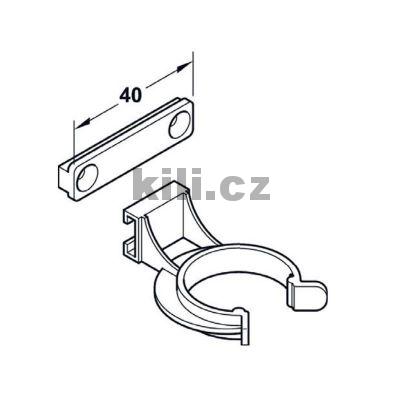 Klip k soklov� no�ce Axilo k p�i�roubov�n�