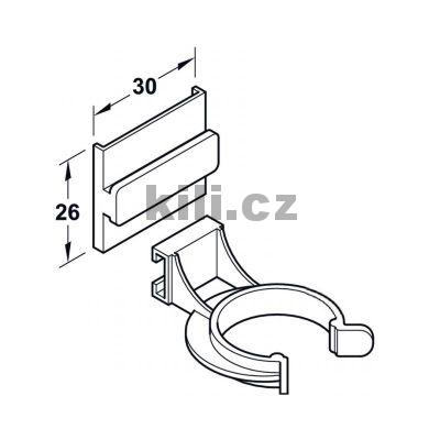 Klip k soklov� no�ce Axilo k nasunut�