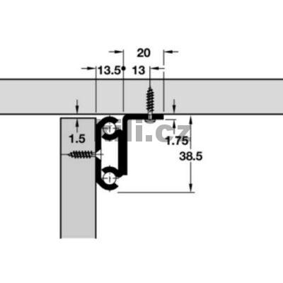 Kov�n� pro rozkl�dac� st�l - 1410 mm, 90 kg, 1 deska, asynchronn� rozklad