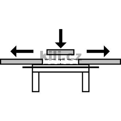 Kov�n� pro rozkl�dac� st�l - 1250 mm, 60 kg, 1 deska, synchronn� rozklad