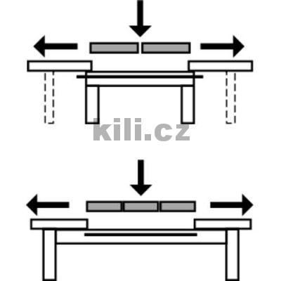 Synchronn� kuli�kov� veden� pro 1�3 vkl�dac� desky stolu