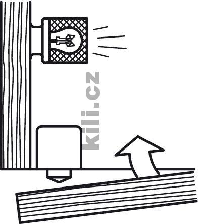 Vestav�n� sp�na� s dlouh�m tla��tkem pro Tubos 5049 230V�ern�