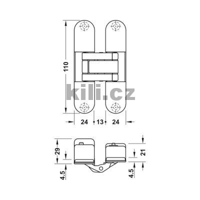 Dve�n� z�v�s, Startec H12 S, skryt�