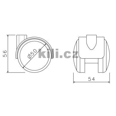 Kole�ko Rollyx �ern� s brzdou BA50 + plotni�ka D42k