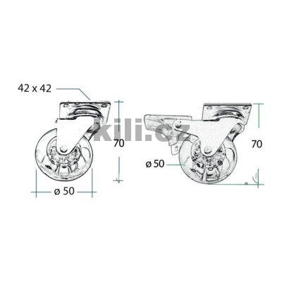 Kole�ko KILI CHILLI transparentn� M50 kovov� plotni�ka s brzdou