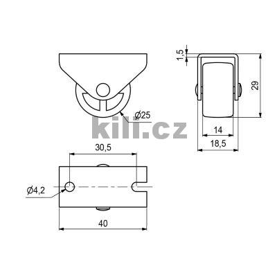 Kole�ko gumov� pevn� 25 �ern�