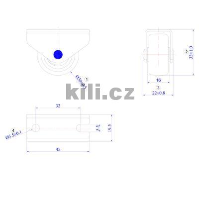 Kole�ko gumov� pevn� 30 �ed�