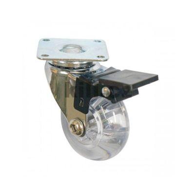 Kole�ko 35 transparentn� s brzdou + plotni�ka