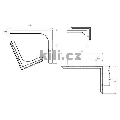 Policov� konzola s krytem 120 mm b�l�