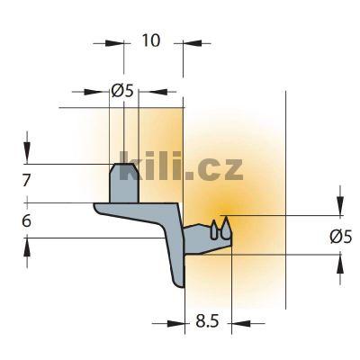 TI-Podp�ra polic se dv�ma trny