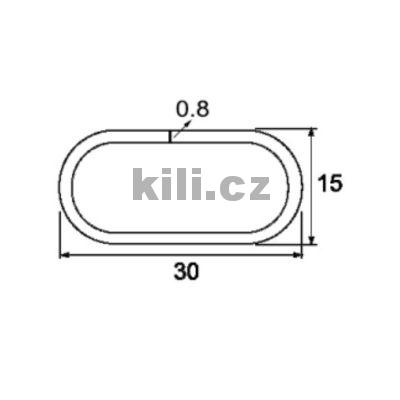 �atn� ty� ov�ln� KILI CHILLI 30x15 mm, 3 m, chrom
