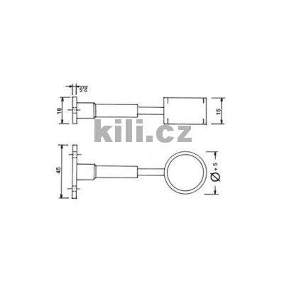 Podp�ra �atn� ty�e chrom kulat� - pr�choz�