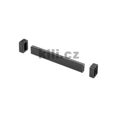 �atn� ty� hranat� 30 x 12 mm, 3 m, antracit, s protiskluzov�m p�skem+podp�ry