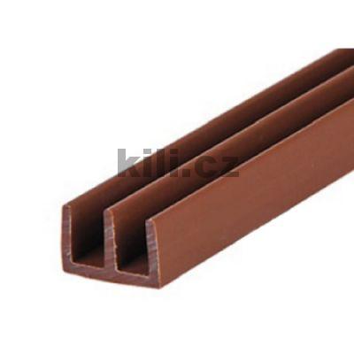 V�ce informac� o v�robku Pojezdov� profil horn� pro sklo - tmav� hn�d�-o�ech P17/A/04-2 m