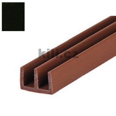 V�ce informac� o v�robku Pojezdov� profil horn� pro sklo - �ern� P17/A/01 - 2 m