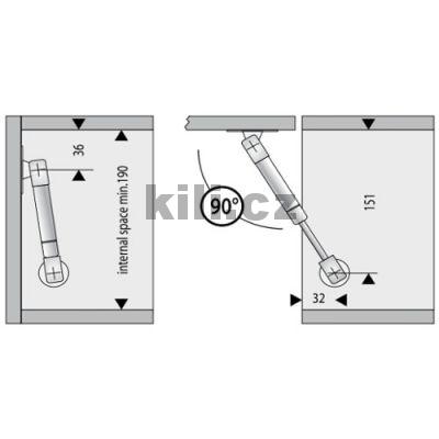 Plynov� vzp�ra 80N kr�tk�