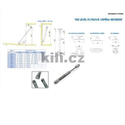 Plynov� vzp�ra LEVEL 60N na barov� dv��ka - reverzn�