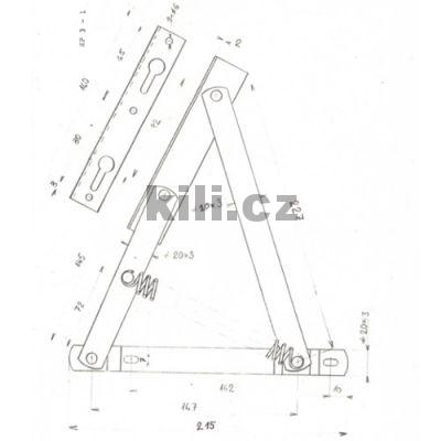 Postelov� v�klopn� kov�n� bo�n� 80�