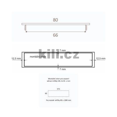 M��ka v�trac� SRL - ALFA �ern� F8, 80x1000 mm