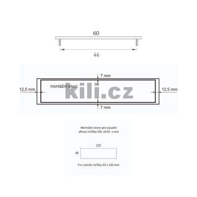 M��ka v�trac� SRL - ALFA elox st��brn� F1, 60x250 mm