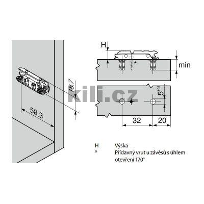 Mont�n� podlo�ka 3D p��m� clip 0 mm expando