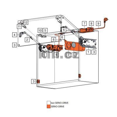 Teleskop Aventos HF v��ka korpusu 480 - 570 mm
