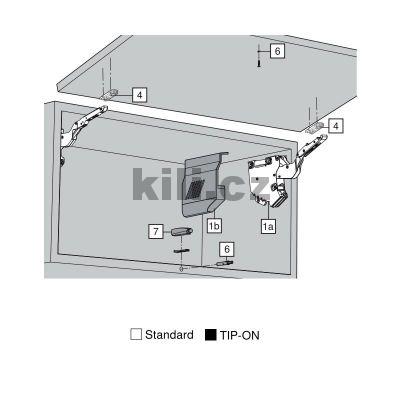 V�klop Aventos HK-S b�l� s tlumen�m