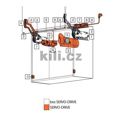 Ramena v�klopu Aventos HL sada v��ka korpusu 350 - 399 mm