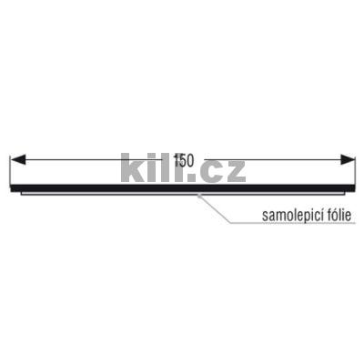 Samolep�c�  okopov� plech 150 mm - hlin�k natural OP150/Nat