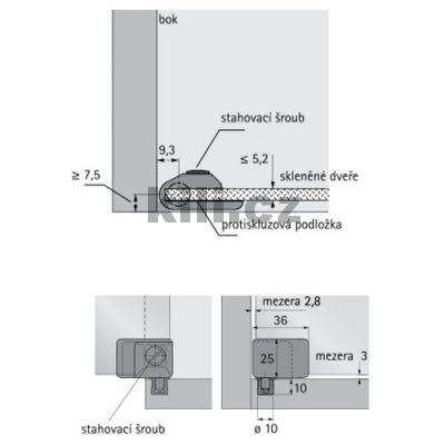 Z�v�s na sklo ET 150 (sada=L+P)