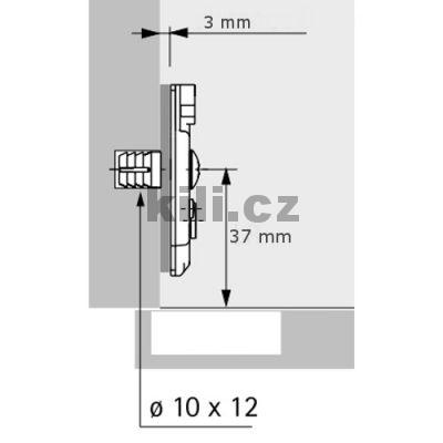 Podlo�ka SENSYS clip 3,0mm k��ov� s excentrem s rozp�rn�mi pouzdry pr�m�r 10mm