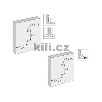 Mont�n� podlo�ka 8099 na vruty D1,5 mm s excentrem