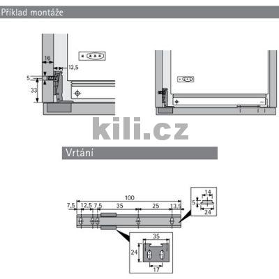 Una�e� dve�� k zabudov�n� lednice