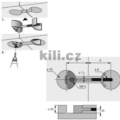 Svorn�k Zipbolt na pracovn� desky 100mm - pro Aku